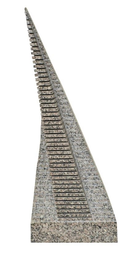 Granite sculpture with intricate linear design by Jesus Moroles, available at Chelsea Art Group - New York City top trusted art advisers in conceptual art.