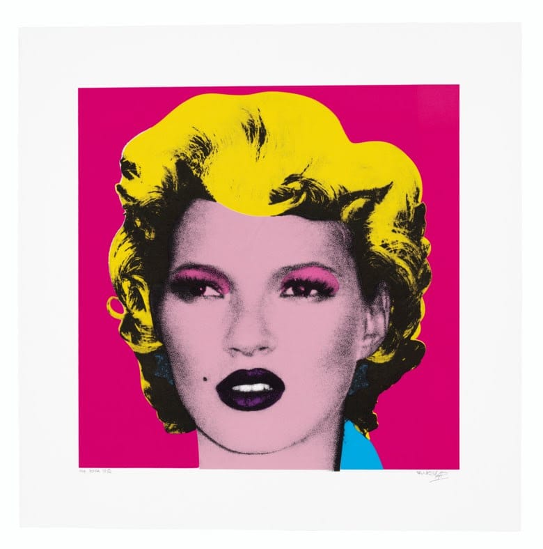 BANKSY (b. 1975), Kate Moss, 2004. Screenprint in colours. Image 530 x 530 mm, Sheet 700 x 700 mm. Estimate: £40,000-60,000. Offered in Prints & Multiples on 18 March 2020 at Christie’s in London