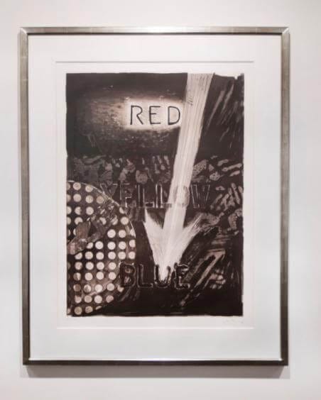 Jasper Johns Untitled (Red), , 1982 Etching, aquatint, in two colors 44 x 36 inches, framed AP 15/17