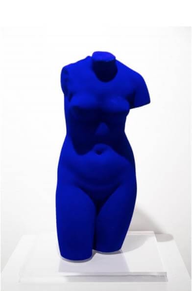 Yves Klein Venus Bleue, , 1962/1982 dry pigment and synthetic resin on plaster 27 1/8 by 12 1/2 by 9 7/8in. 