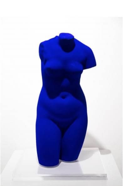 Yves Klein Venus Bleue, , 1962/1982 dry pigment and synthetic resin on plaster 27 1/8 by 12 1/2 by 9 7/8in.