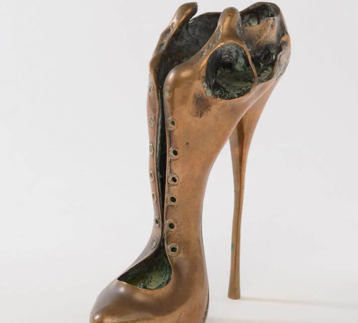 Bronze high heel sculpture, available at Chelsea Art Group - New York City top trusted art advisers in conceptual, drawing, painting, photography and sculpture.