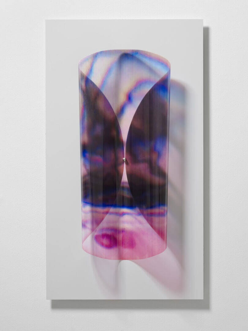 Colorful abstract cylinder artwork, available at Chelsea Art Group - New York City top trusted art advisers in conceptual, drawing, painting, photography and sculpture.