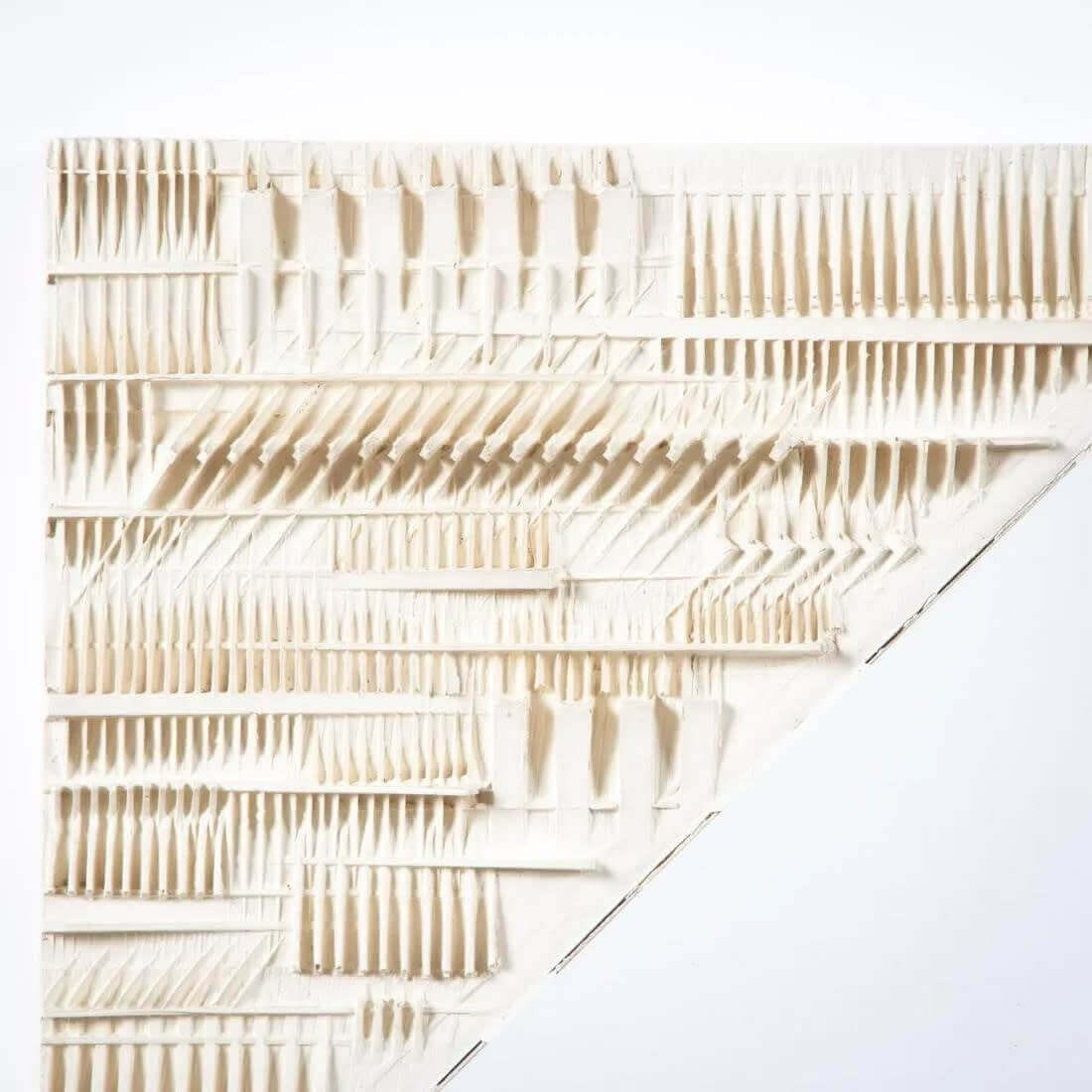 Abstract geometric sculpture with intricate patterns, only available at Chelsea Art Group - New York City top trusted art advisers in conceptual, drawing, painting, photography, and sculpture.