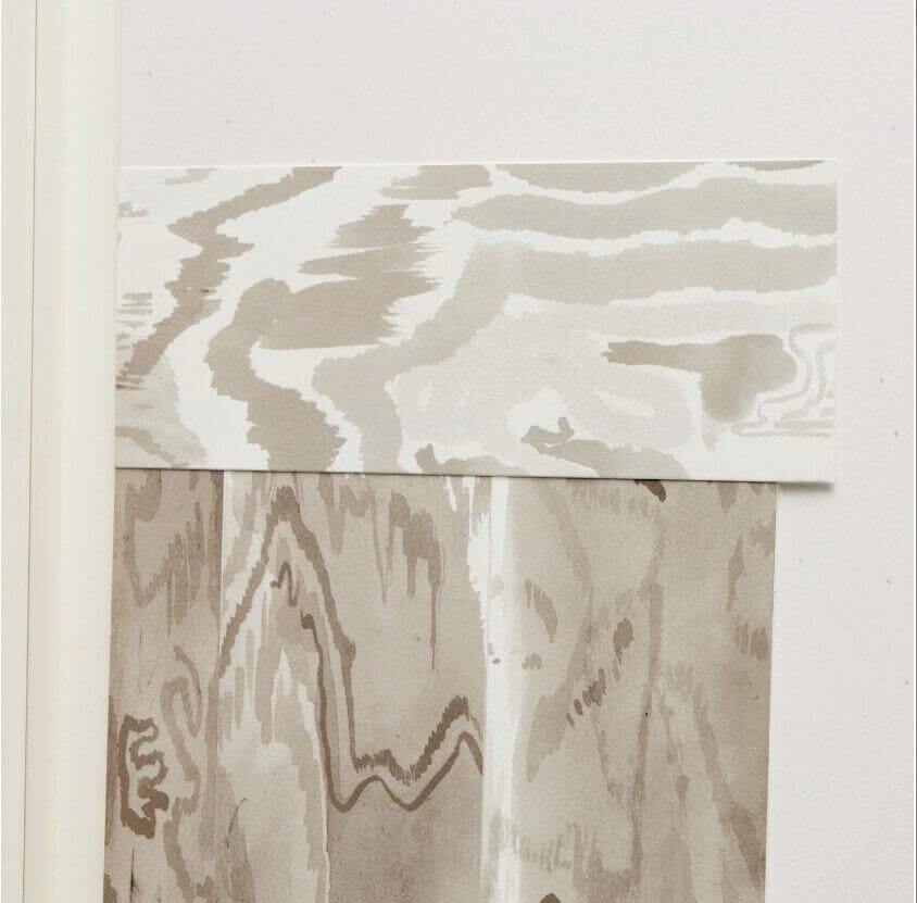 Abstract design featuring neutral tones and textured patterns, only available at Chelsea Art Group - New York City top trusted art advisers in conceptual art.